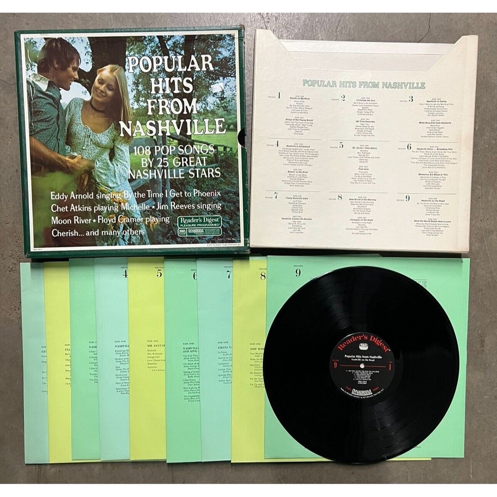 VINTAGE Readers Digest Popular Hits From Nashville Vinyl Record Collection 1972